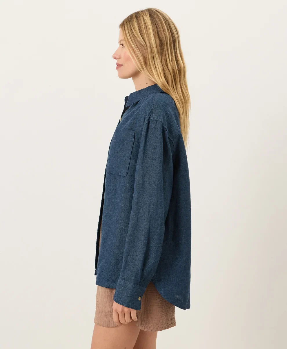 clearance linen relaxed shirt