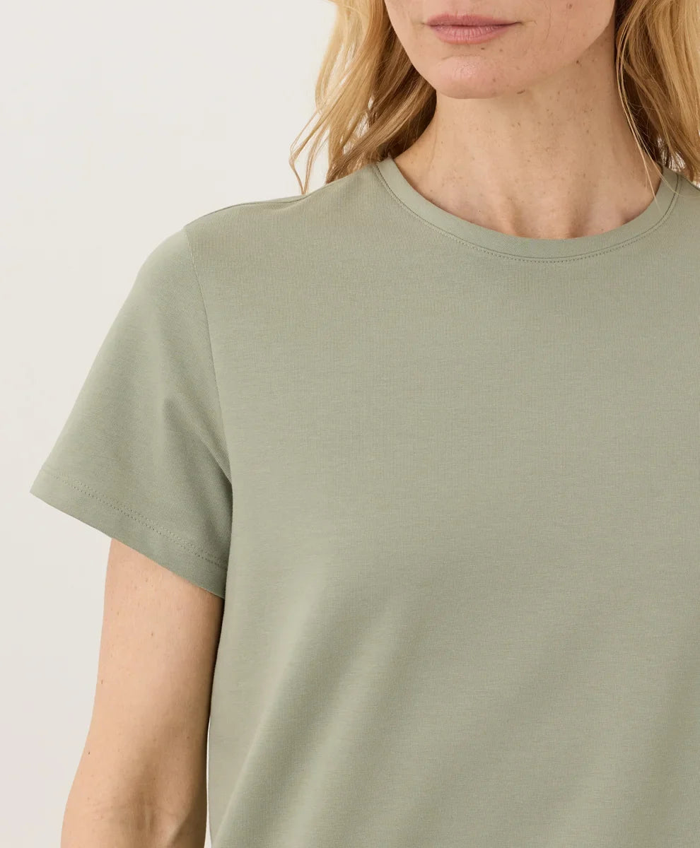 clearance luxe essential crewneck tee