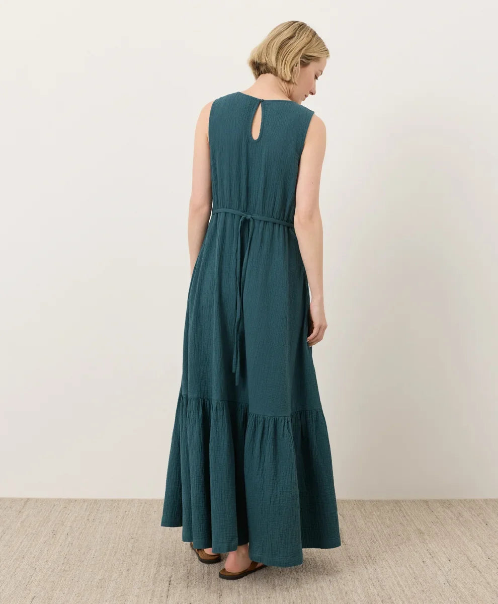 clearance coastal double gauze beach to brunch maxi dress
