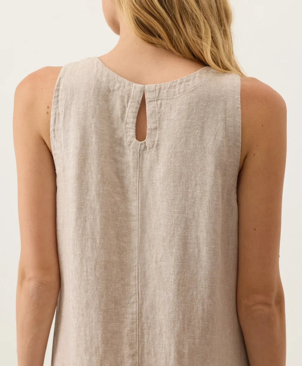 clearance linen easy tank dress
