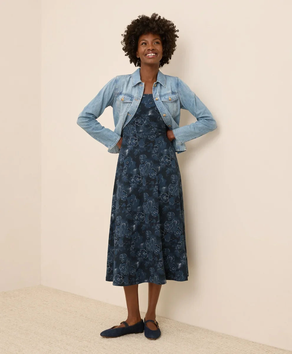 clearance fit & flare midi dress