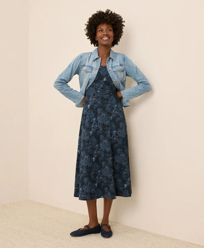 clearance fit & flare midi dress