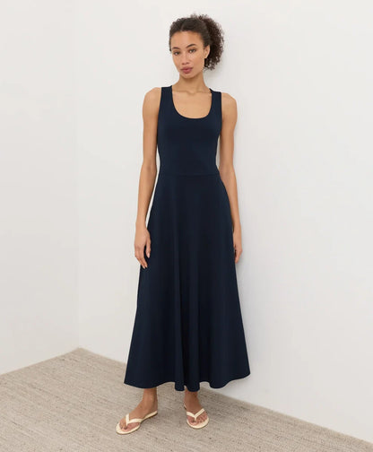 clearance fit & flare open back maxi dress
