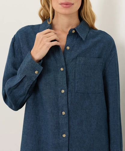 clearance linen relaxed shirt