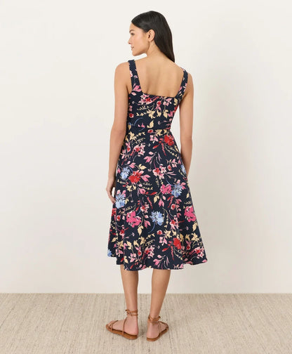 clearance fit & flare square neck dress
