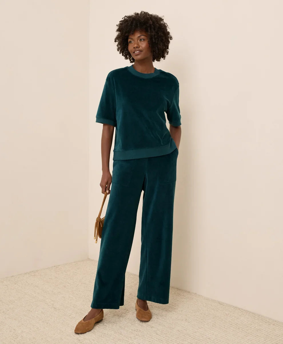clearance pure velour wide leg pant