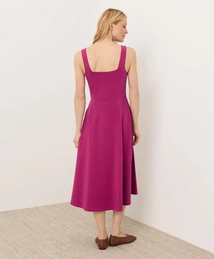 clearance fit & flare square neck dress