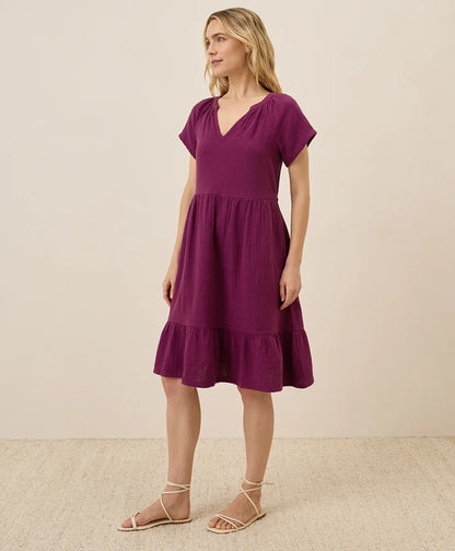 clearance coastal double gauze breezy dress