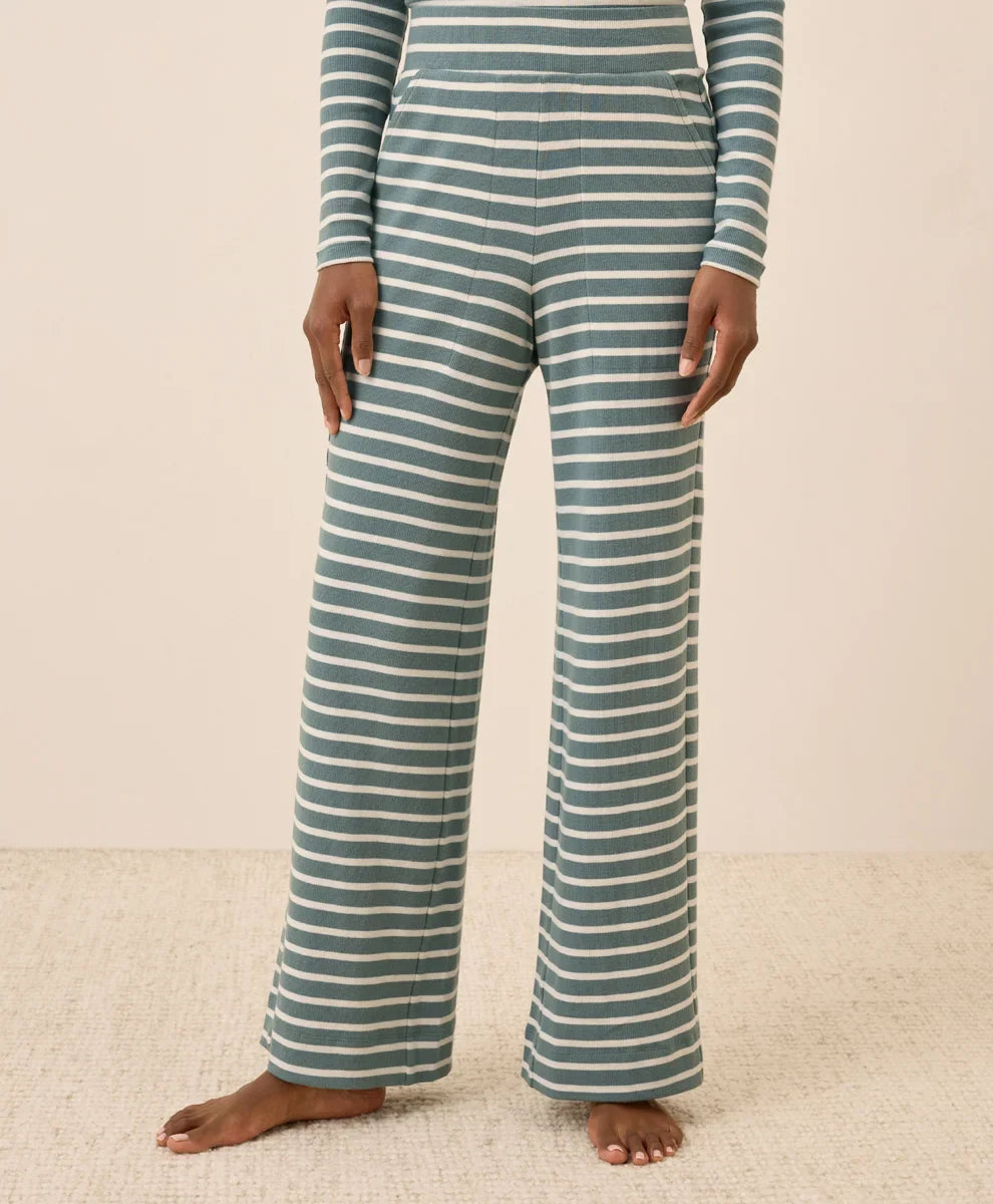clearance easy rib wide leg lounge pant
