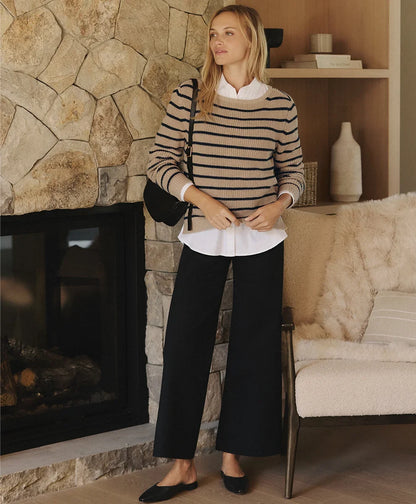 clearance luxe knit boatneck sweater