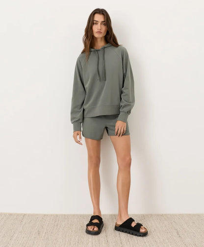 clearance cloudknit curved hem short