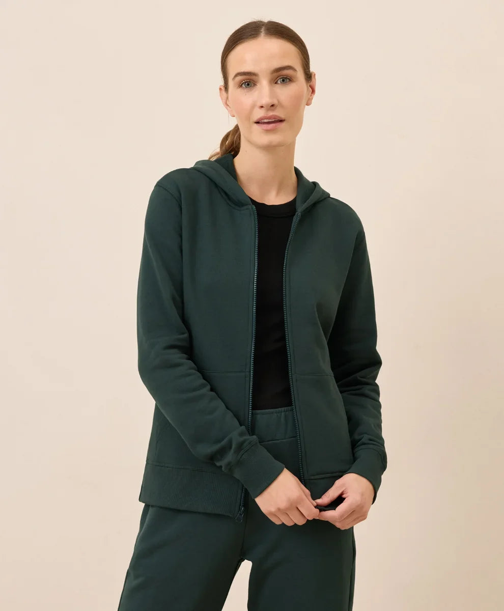 clearance brushed fleece zip hoodie