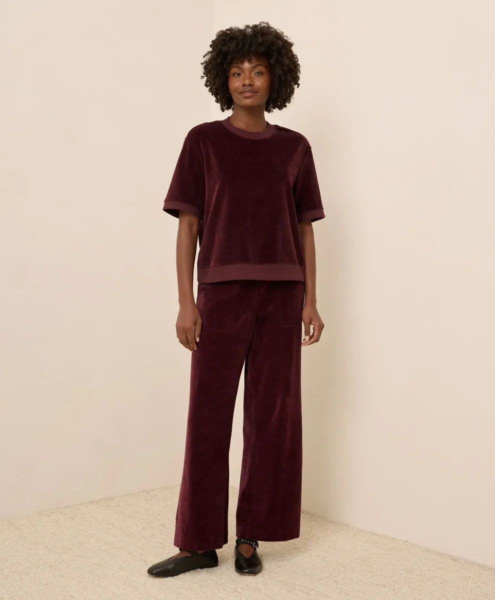 clearance pure velour wide leg pant