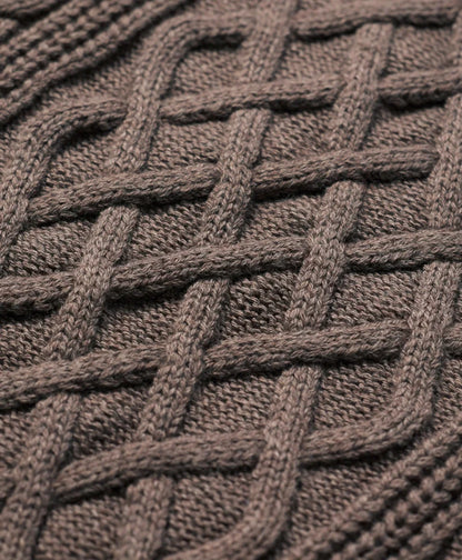 clearance luxe knit cable crew sweater