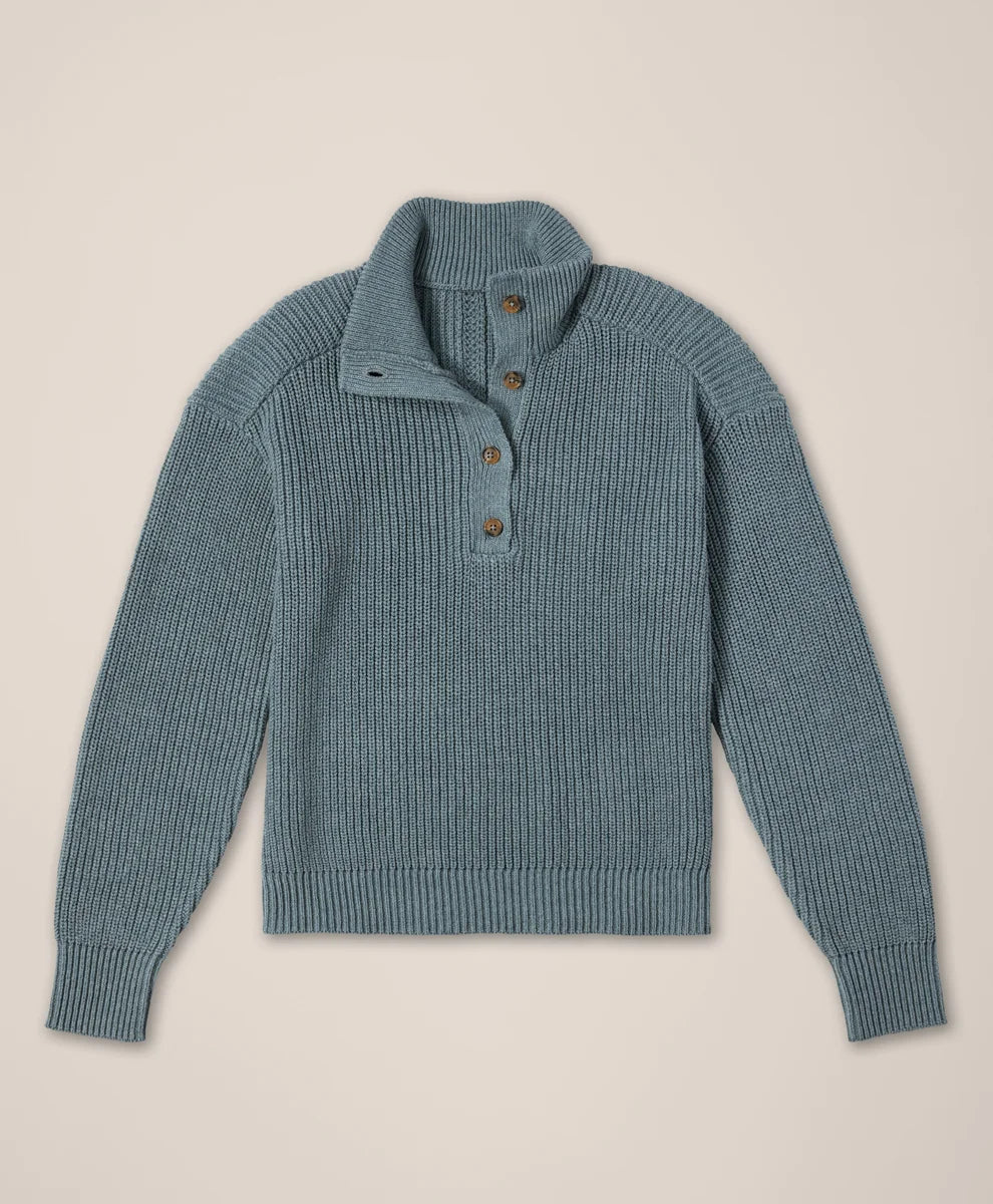 clearance luxe knit henley sweater