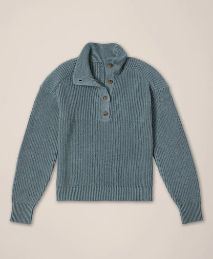 clearance luxe knit henley sweater
