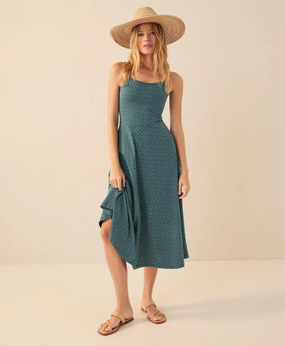 clearance fit & flare midi dress