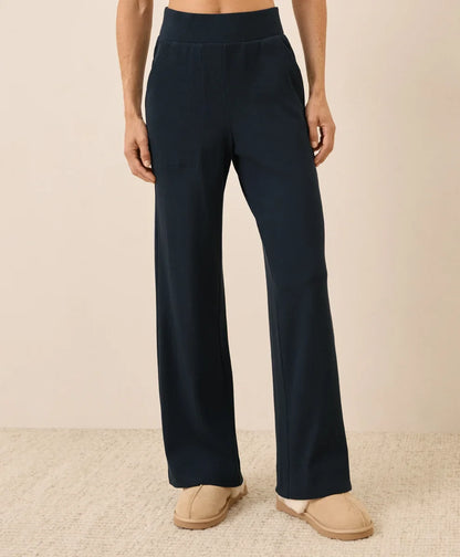 clearance easy rib wide leg lounge pant