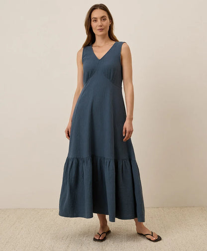 clearance coastal double gauze beach to brunch maxi dress