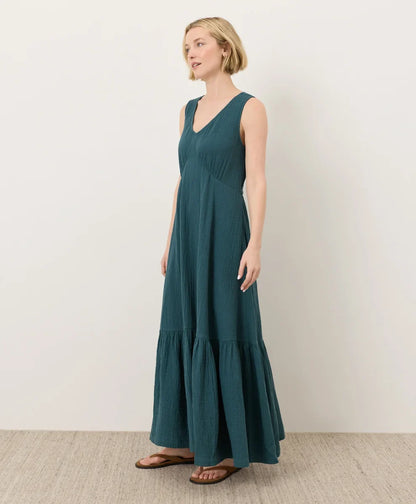 clearance coastal double gauze beach to brunch maxi dress