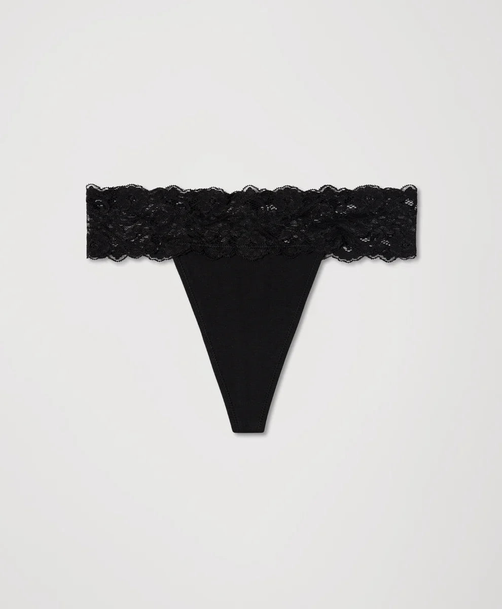 lace waist thong