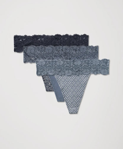 lace waist thong 3-pack