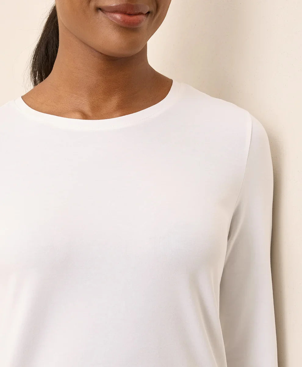 clearance luxe stretch jersey slim long sleeve tee