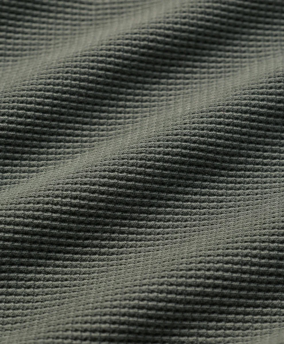 clearance thermal waffle henley pullover