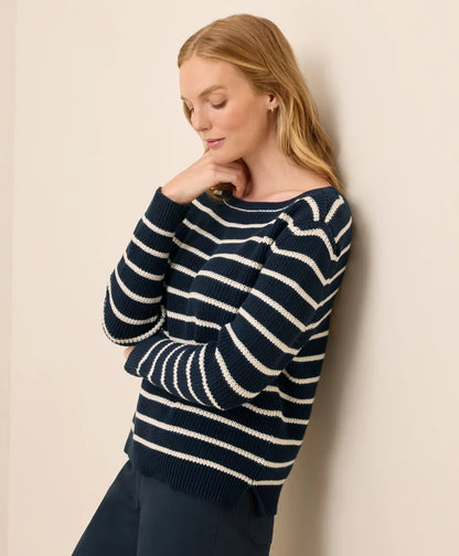 clearance luxe knit boatneck sweater