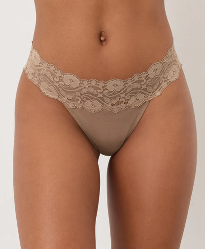 lace waist thong