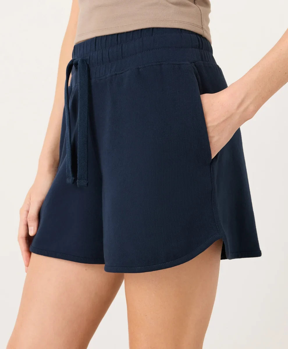 clearance cloudknit curved hem short