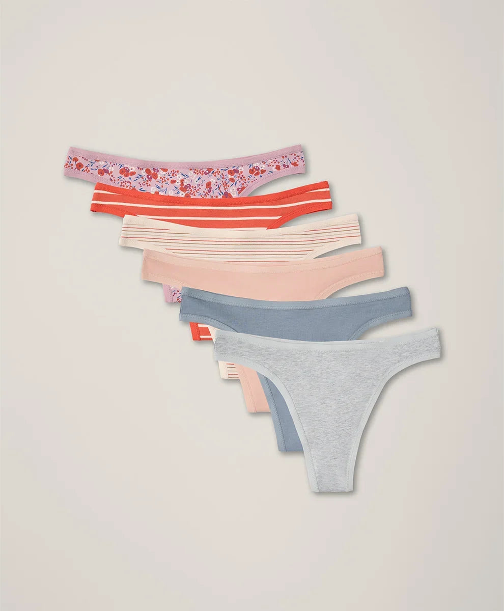 clearance everyday classic fit thong 6-pack