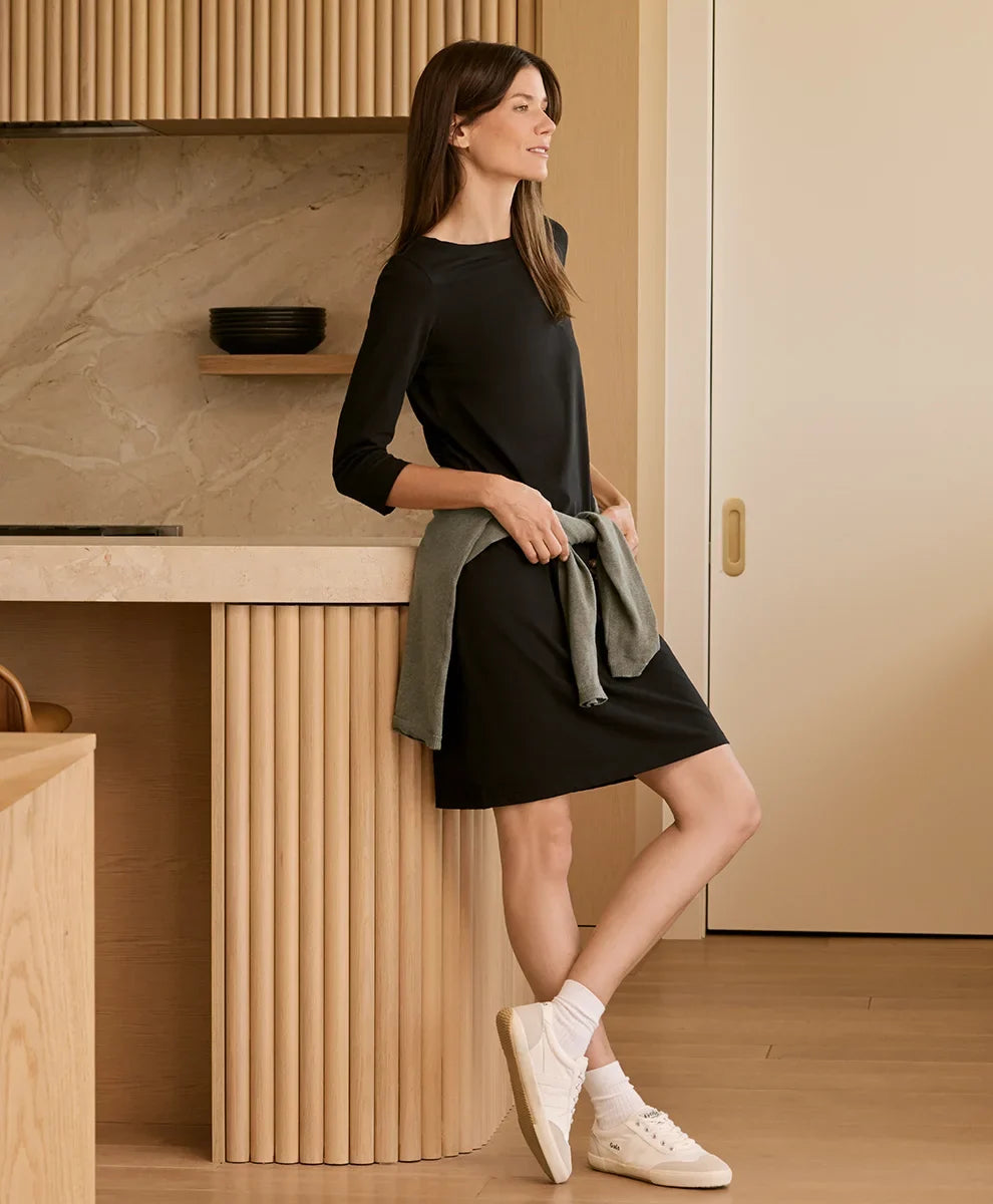 clearance softspun boat neck dress