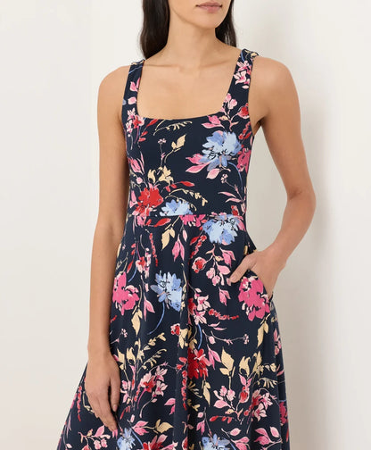 clearance fit & flare square neck dress